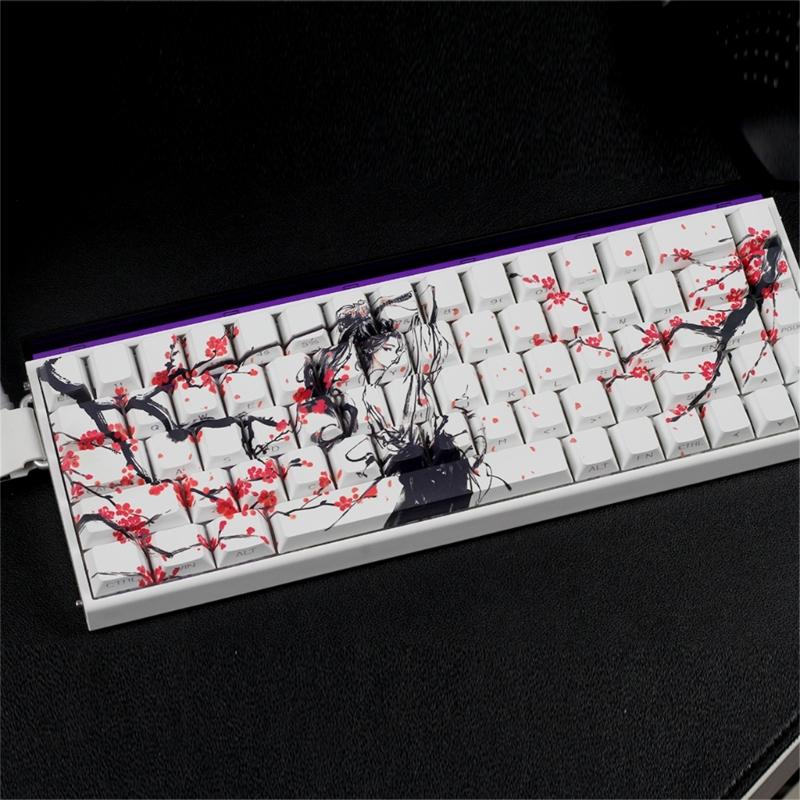 Original Profil Tastenkappen PBT Material Farbsublimation Seitendruck Tastenkappe Für Kleine Mechanische Tastaturen 60% 68% Layout