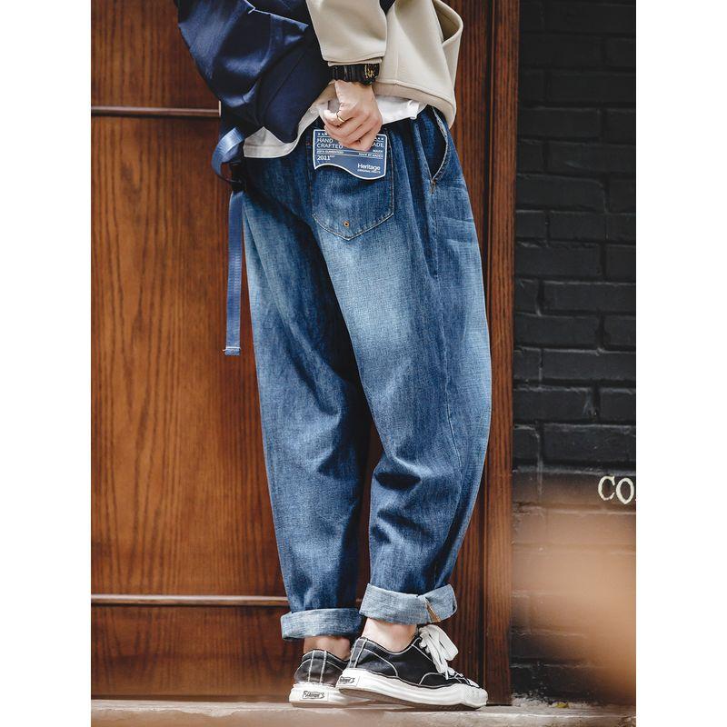 Madden White Denim Washed Cat Beard Pants Parka