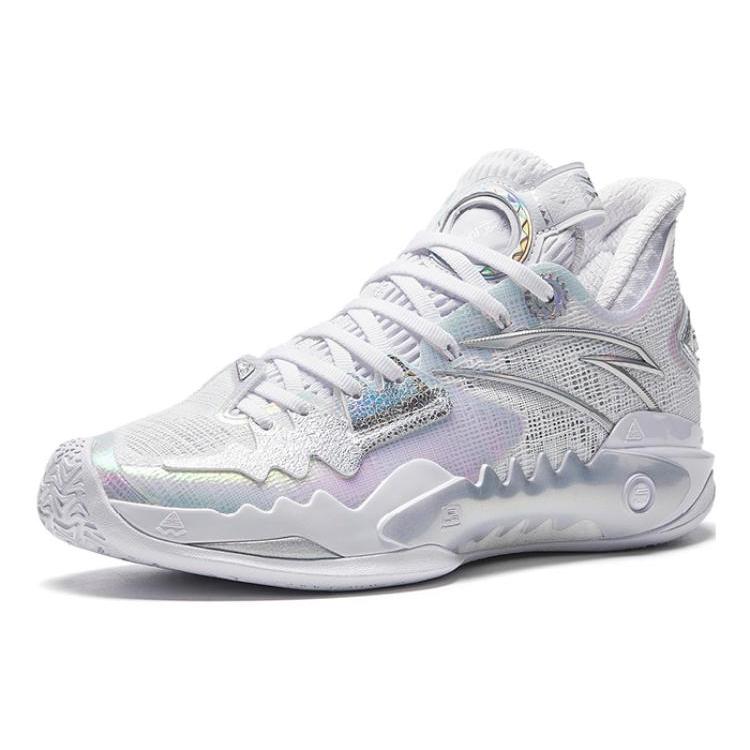 Anta Shock Wave 5 Heritage Low top Slip Resistant Abrasion Resistant Basketball Shoes Women's Gray Silver 122331106-7