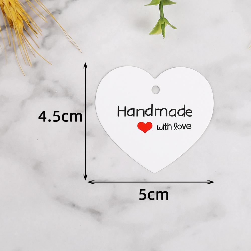 Heart Shaped Kraft Paper Gift Tags - Handmade Packaging Tags
