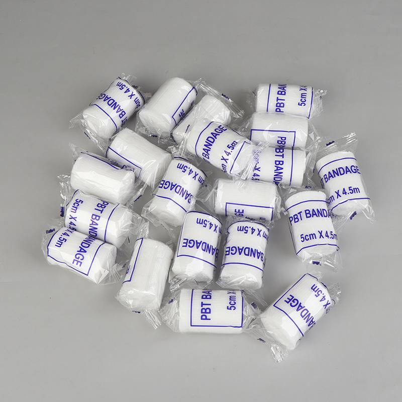 20 Rolls/Lot 5Cmx4.5M Pbt Elastic Bandage First Aid Kit Gauze Roll Wound Dressing Nursing Emergency Care Bandage