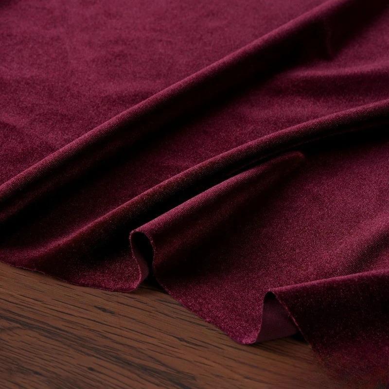 100x155cm Stretch Velvet Fabric Diamond Luster Cloth Soft Upholstery TextilesDiy Velour for Sofa Curtain Background