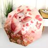 Pink Piglet Pattern, Automatic Folding Umbrella, Portable and Foldable Design, 8 Ribs, a Christmas or Birthday Gift.
