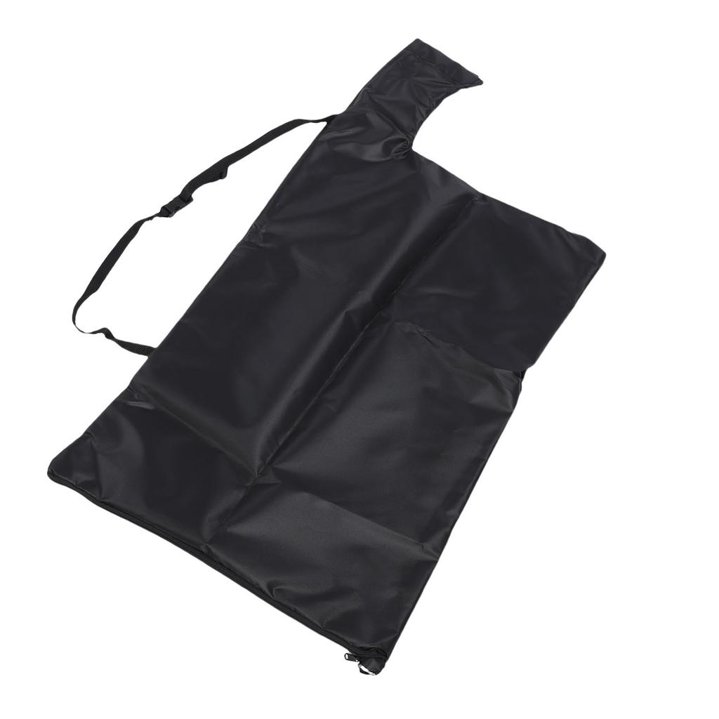 Laubbläser-Saugsack Ersatz mit Kabelbinder Oxford-Gewebe Tragbarer Griff Laubbläser Reißverschluss Entleerbeutel Schwarz