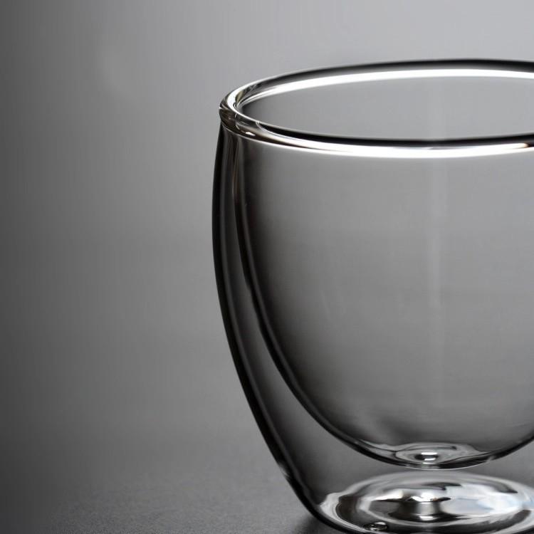 Heat-Resistant Double-Layer Glass Egg-Shaped Cup for Coffee or Milk