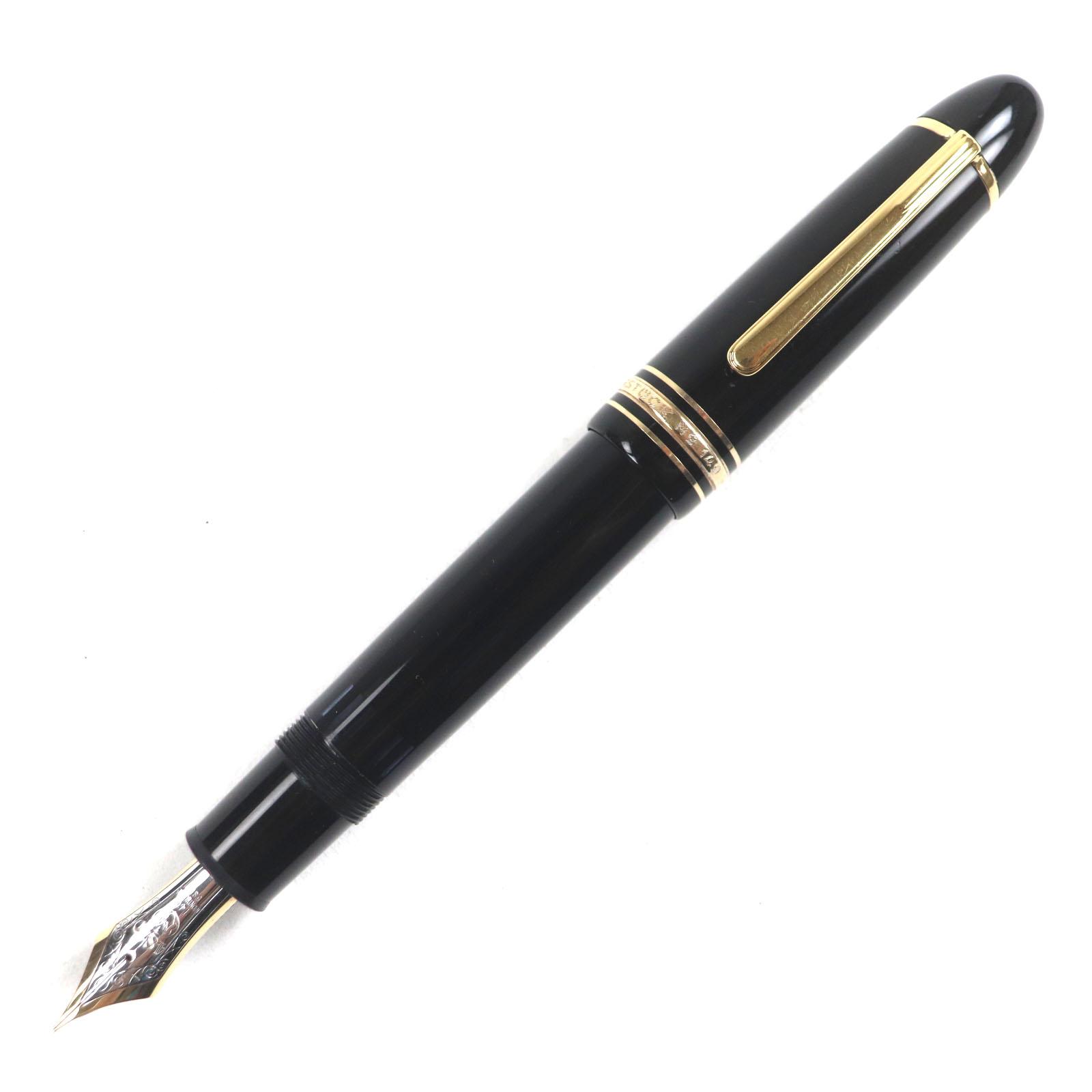 

Very Good MONTBLANC fountain pen Meisterstck 149 white star Black gold 14K mens Used