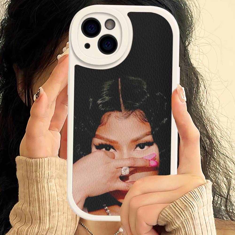 Nicki Minaj Rapper Phone Cover For IPhone 11 12 13 14 15 16 Pro Max Mini Plus Soft Leather Case