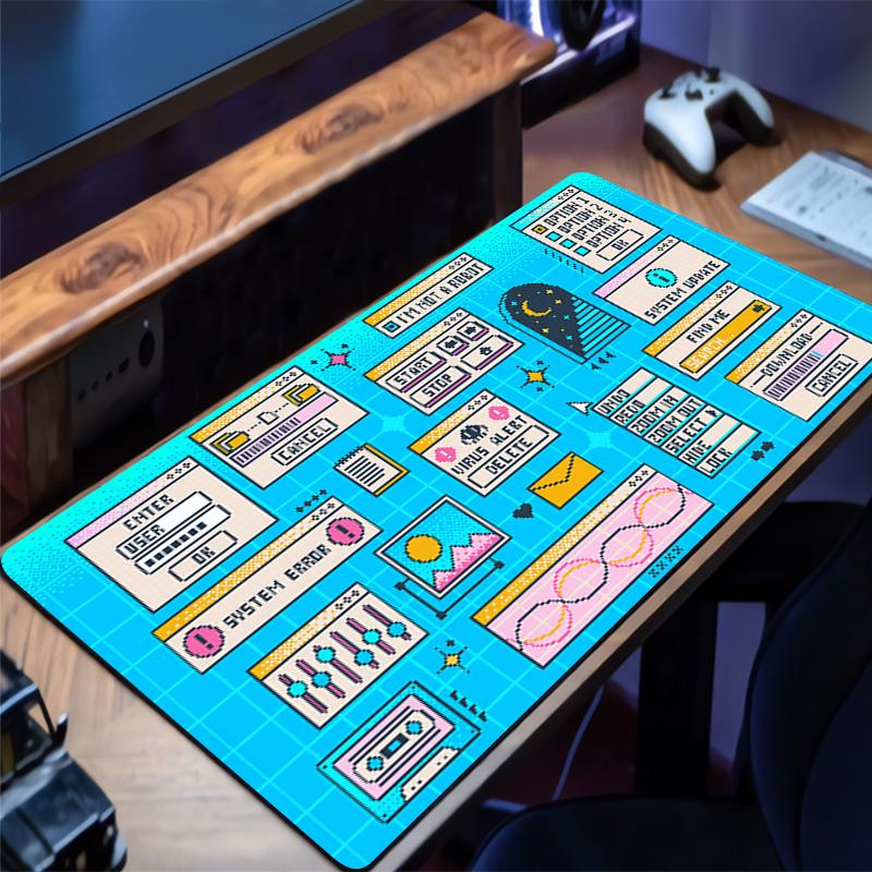 Gaming Accessories Mouse Pad Gamer Cabinet Mousepad Anime Laptop Retro Steam Wave Keyboard Pad Office PC Accessory Moon Desk Mat