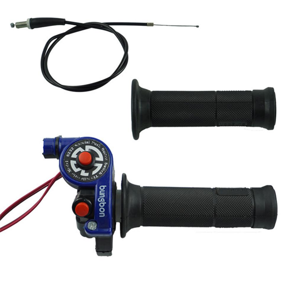 

Пара чехлов для руля мотоцикла, аксессуары для модификации, ускоритель для внедорожного транспортного средства, цветные чехлы для руля, большой дроссель синий