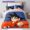 Son Goku Pattern Bedding,Quilt Set Quilt Cover Pillowcase Home Birthday Gift (1 * Duvet Cover + 2 * Pillowcase, Without Core)