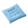 Decorative Contrast Edging Seat Pad Square Chair Cushion, Soft Plush Cushion with Straps, 15.75" x High Resilience Tatami Non Slip for Dining