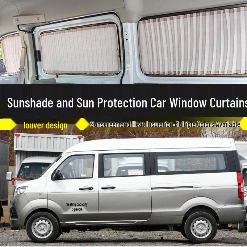Jinbei New Haise X30L Guan Jin Car Window Sunshade Curtains - Heat Insulating Double Rail Design