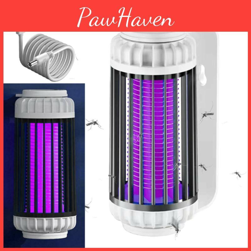 Elegant White Mosquito Killer Lamp Usb Rechargeable Portable Home Dorm Use