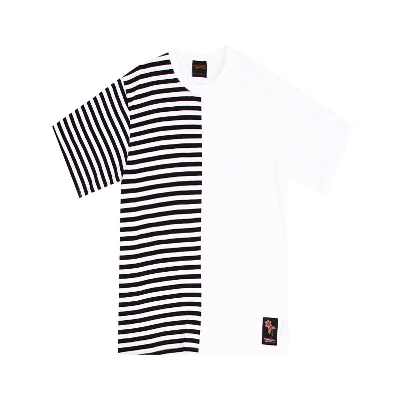 Eight Volume Ev Half Stripe Tee (White) White