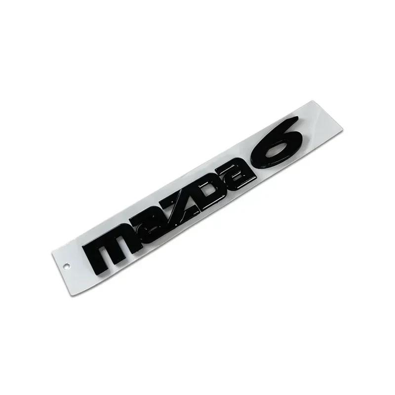 2025 Hot Plastic Car Front Trunk Emblem for Mazda 6 Mazda6 Steering Wheel Badge 3D Body Replaced Sticker Rear Tail Refitting Dec