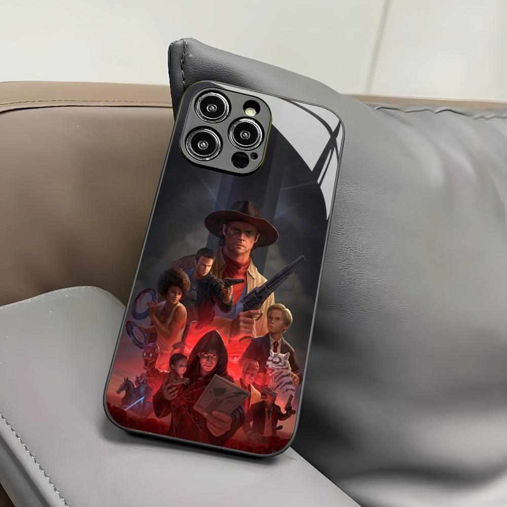 

Stephen King The Dark Tower Phone Case for Iphone 17 Air 16 15 14 12 11 13 Pro Max Mini X Xr Xs Puls Black Glass Cover iPhone 15