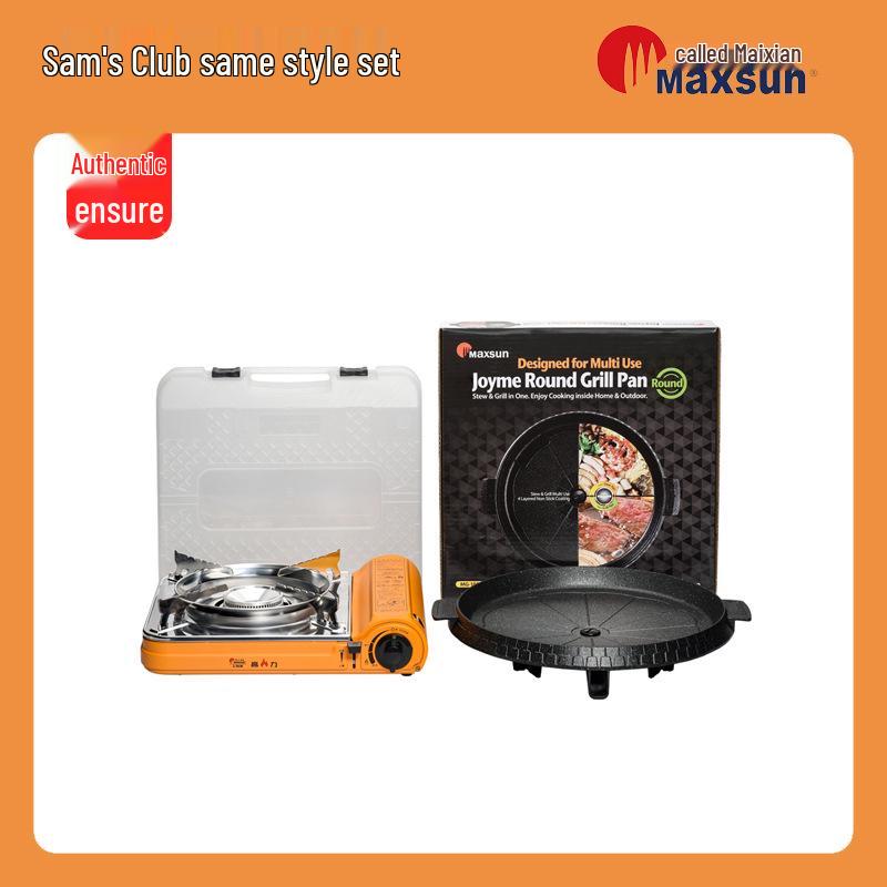Mai Xian Portable Outdoor Camping Gas Stove and Griddle Set