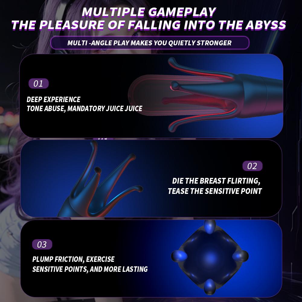 Powerful Glans Trainer Vibrator Lasting Delay Endurance Automatic Oral Climax Stimulate Massager 10 Modes Sex Toys For Men Adult