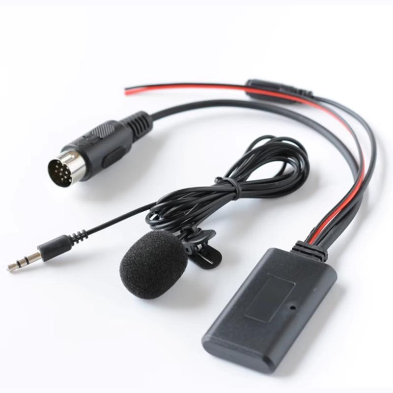 13-pin cd host Bluetooth Adapter Audio Music AUX Cable+Microphone For KENWOOD KRC-553 CA-C2AX KCA-iP500 CA-C1AX