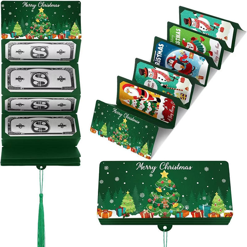 10-Slot Christmas Money Gift Cards Envelope for Cash Gifts Creative Xmas Birthday Party Money Box for Women Men Girl Boy