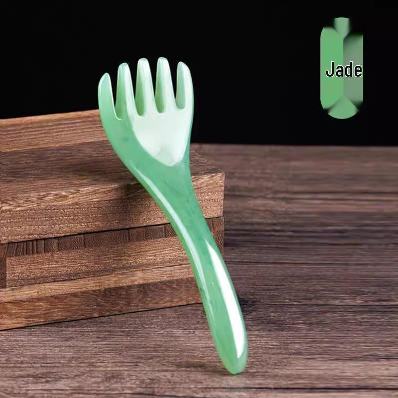 Resin Five-Claw Head Massager & Meridian Gua Sha Therapy Comb