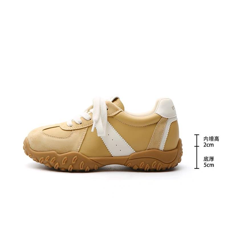 

Small man 7cm inner height increase thick-soled German training shoes women s 2025 spring and summer breathable versatile sports little white Forrest 34