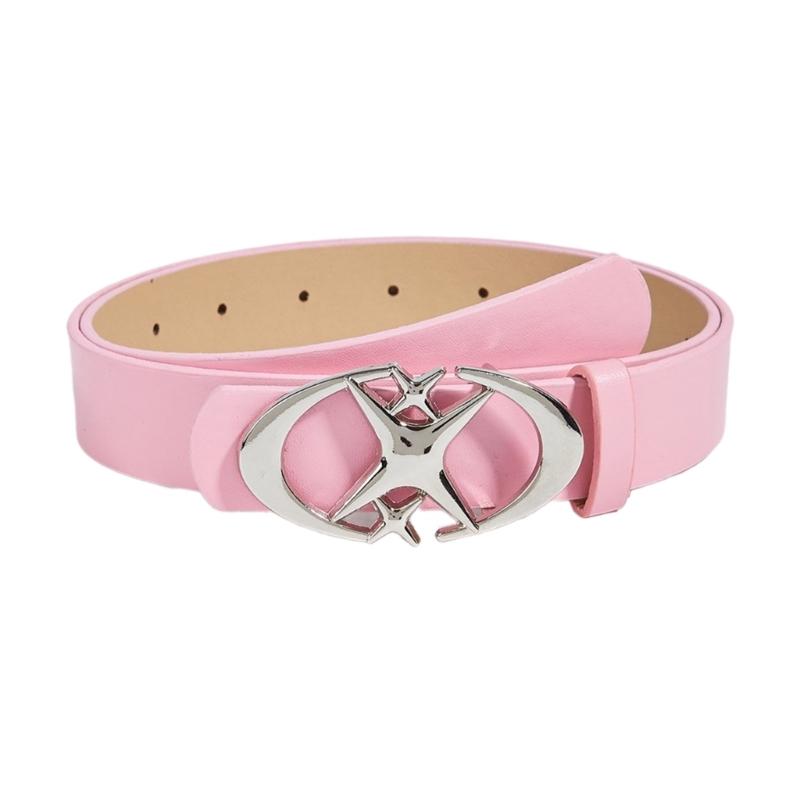 

Vintage PU Belt for Women Star Buckle Belt Lady Narrow Waistband Aesthetic Waist Belt for Girl Jeans Shorts Dress Belt