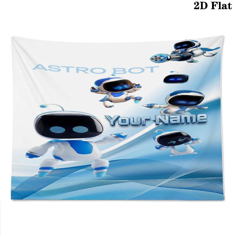 ASTRO BOT Custom Name Wall Tapestry Aesthetic Wall Hanging Printed Fabric Blanket Decorative Tapestries for Bedroom Living Room Home Decor