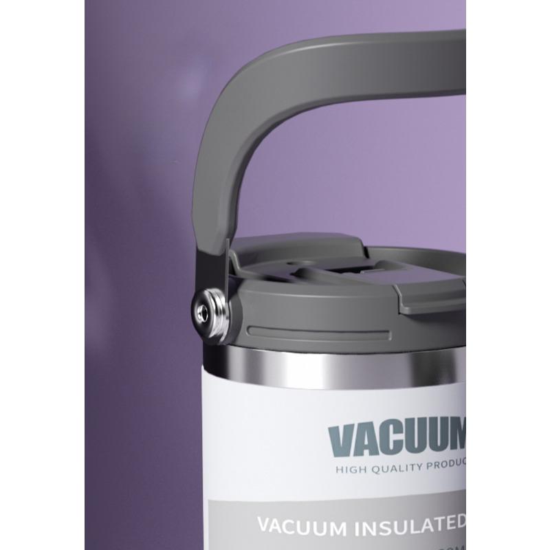 1PC Thermos Cup 30oz Car Cup Stainless Steel Car Ice Cup Portable Giant Vacuum Portable Straw Water Cup