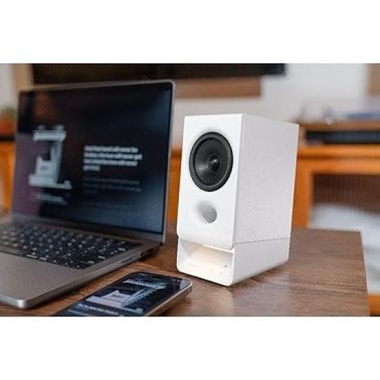 Edifier USB Powered Speaker with 3 Inputs 5W and Headphone Jack (USB, Bluetooth, AUX), Output, (R20BT, White) ED-R20BT-WH