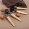 New Heavy Duty Aluminum Walnuts Nutcracker Wood Handles Manual Tool For Opening Lobster Pecan Nuts Walnut Opener Nut Crackers
