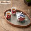 190ml Creative Auspicious Fish Pattern Teapot Small Dragon Egg Pot Tea Set Kit Boutique 1 Pot 2 Cups Tea Maker Organizer Craft