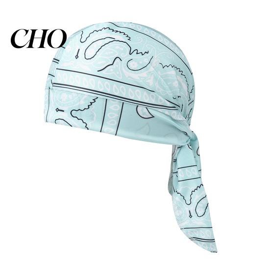 Turban Cap Cooling Hat Paisley Pattern Elastic Fit Adjustable Straps Retro Bandana Headscarf Breathable Sweat-Wicking Fabric Outdoor Cycling F