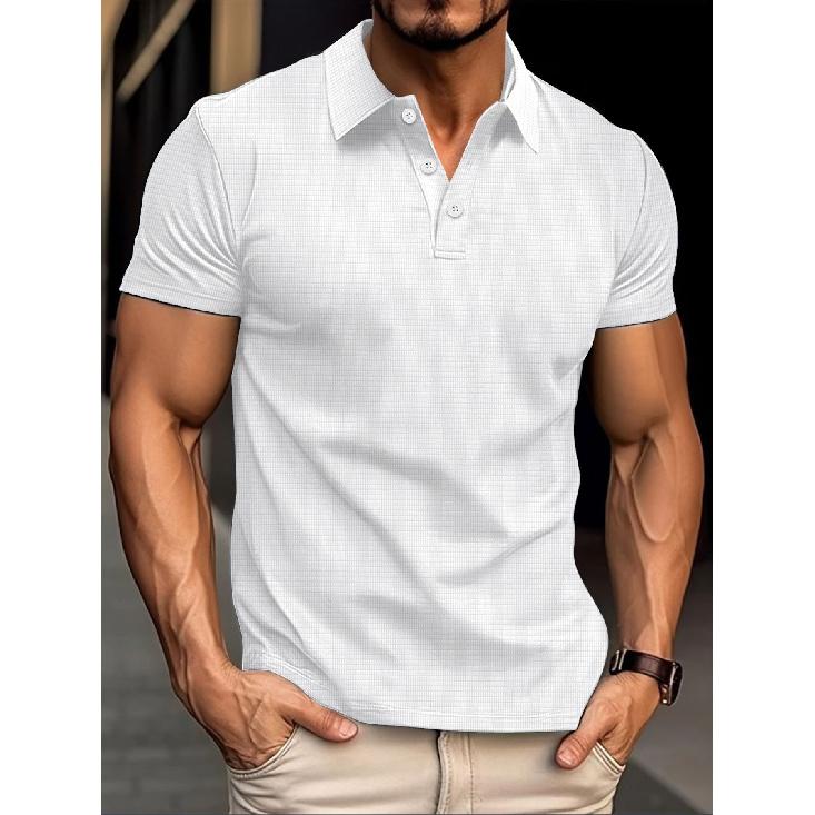 Letní nové rychleschnoucí polokošile s klopou a kapsou na knoflík pro pánské sportovní polokošile Fitness a ležérní Slim Fit denní pracovní košile