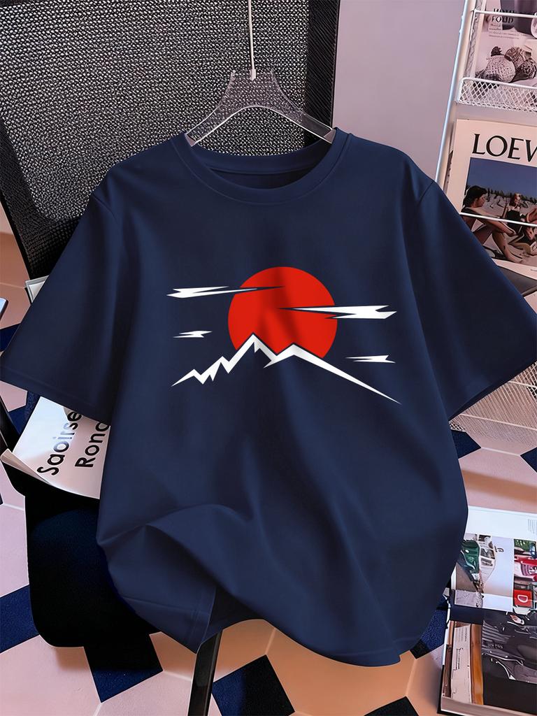 Japanese Harajuku Sun Prints Short Sleeve TShirts Women Cotton Summer Tee Shirts Soft Loose ONeck Tops Casual Womans Clothes