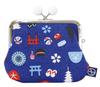 Maeda Senko Goshiki Kyoto Limited Series Clasp Wallet Blue H13 X Hanpu-do [KYOTO JAPAN] Parent-Child (with Beads) Size Approx. W14.5cm