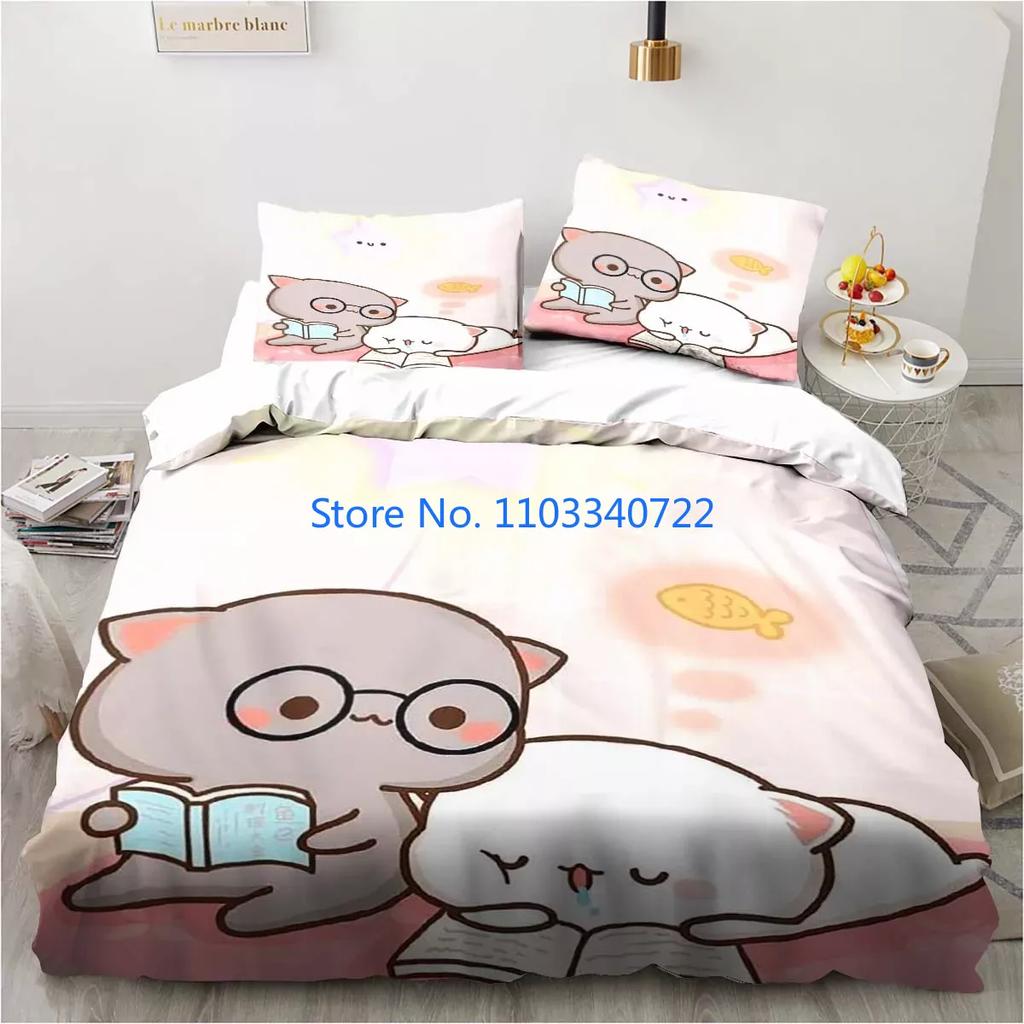 Bubu Dudu Cartoon Cute Bear Kawaii  Duvet Cover Set 3D Print Comforter Cover Bedclothes for Boy Girl Bedding Sets Bedroom Decor