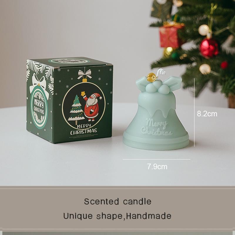 Christmas scented candles handmade bells modeling wax candles Christmas souvenir fragrance