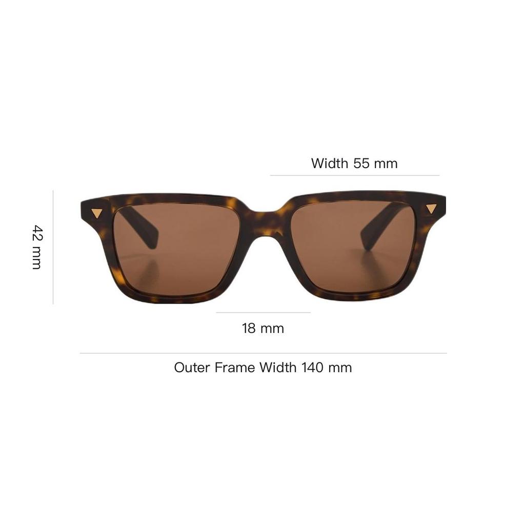 Bottega Veneta Original Design Acetate Rectangular Sunglasses Unisex Sunglasses Tortoiseshell BV1363S002