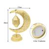 LED Rotating Iron Ramadan Moon Star Light Eid Mubarak Decor for Middle Eastern Party Home Table Ambiance Bedroom Night Lamp