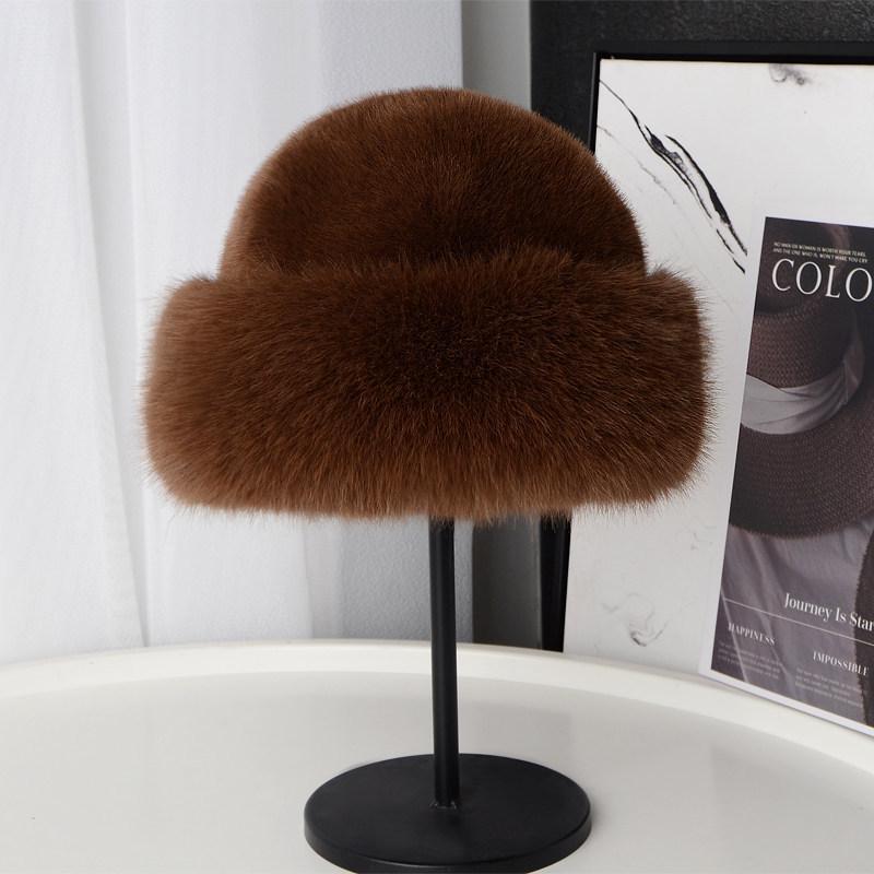 2026 Faux Fur Mink Hat: Plush, Windproof, Warm Autumn/Winter Bucket Hat