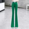 New Spring and Autumn Style Micro-flare Pants for Women with High Waist Design Niche Slim and Draped Trousers