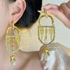 Vintage Metal Drop Dangle Pearl Tassel Earrings For Women Fashion Jewelry Gift Fantastic Statement Earrings Accessories