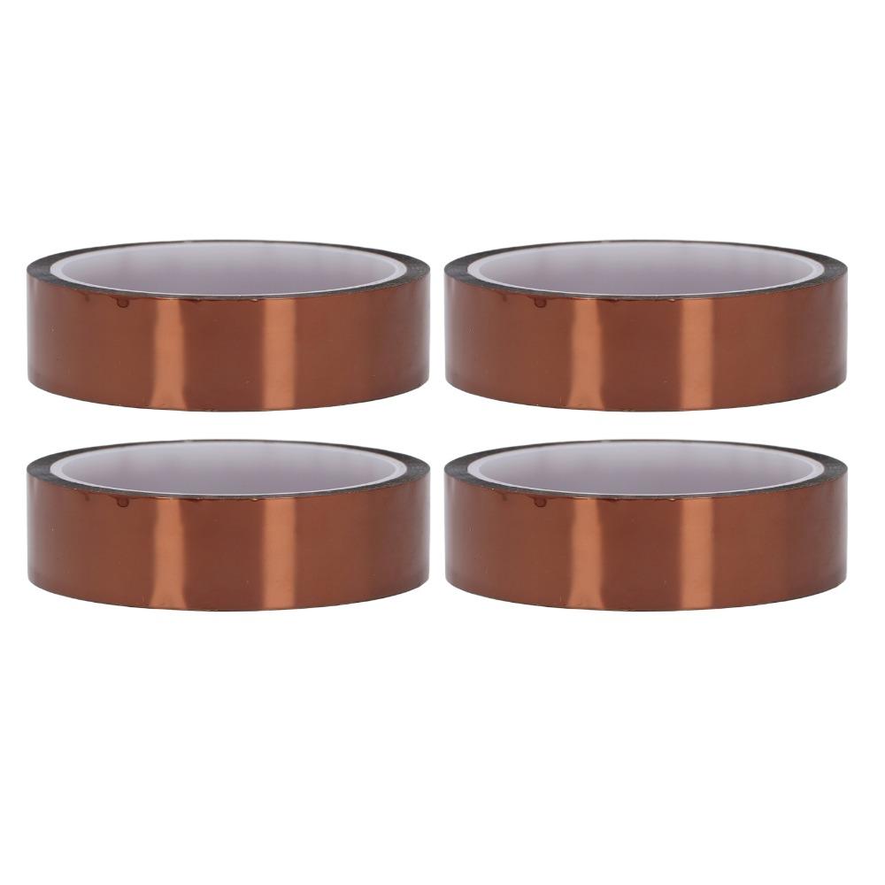 4PCS Durable Width 25mm Antistatic Adhesive Tape 33 Meter Practical Polyimide Insulation Tapes Heat Tape CPU Protection