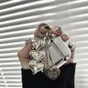 Y2K Silver Heart Pendant Keychain Pendant Cute Bag Charm Alloy Material Bag Jewelry Backpack Charm for Phone Bag Camera