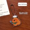 Funny Cartoon Capybara Keychain Creative Cute Capybara Pendant  Simple Backpack Decoration Accessories Birthday Gifts