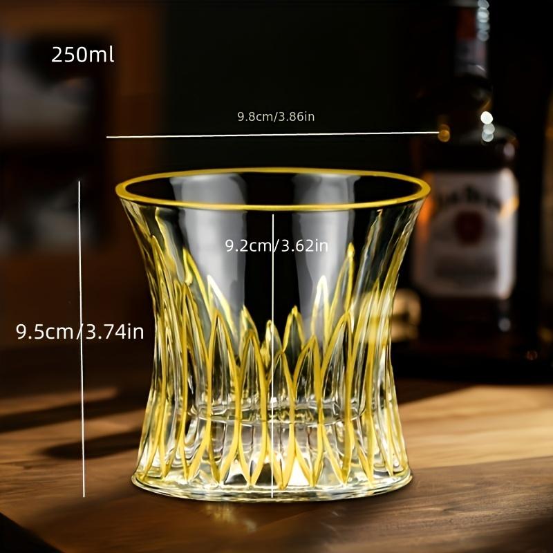 Whisky Pohár Arany Szegéllyel Bor Whisky Poharak Aranyozott Kristály Bárfelszerelés Multifunkciós Sör Koktél Otthon Víz Kávéscsésze