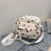 Summer Casual Versatile Strawberry Printed Canvas Phone Bag Single Shoulder Crossbody Bag