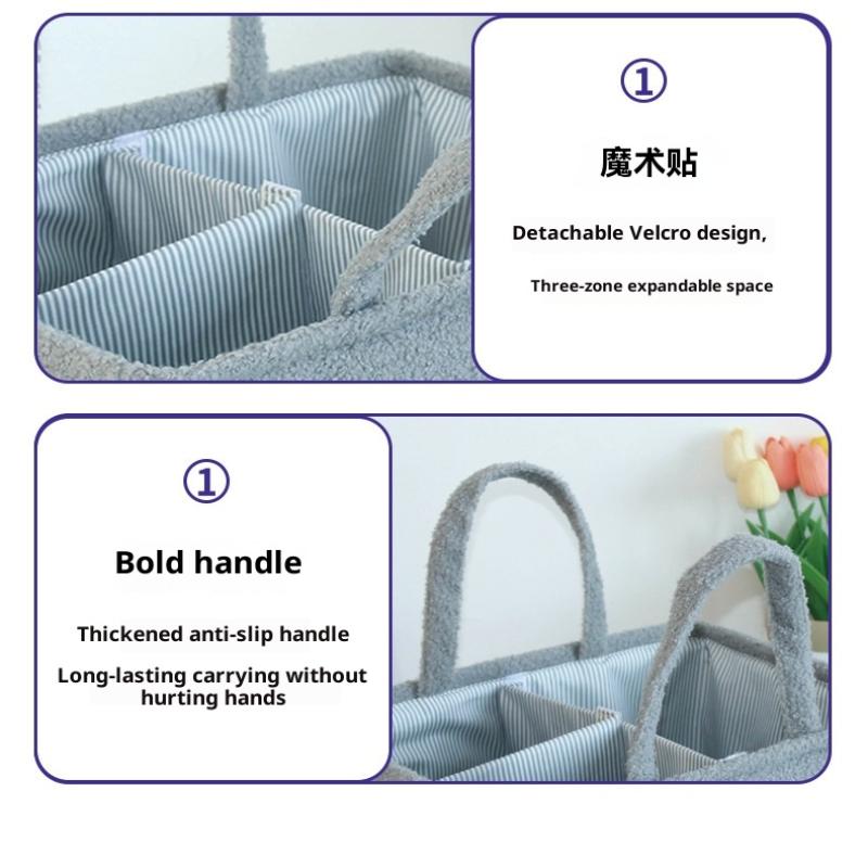 Felt Baby Diaper Caddy Organizer Bag Baby Diaper Bag Baby Shower Gift Nursery Storage Basket