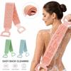 Long Strip Silicone Body Scrubber Double-Sided Exfoliating Bath Towel  For Men & Women